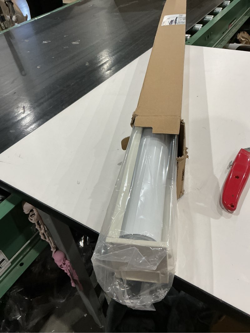 Condition photo showing New/Like New for Joydeco No Drill No Tools Blackout Shades, Free-Stop Cordless Roller Shades, Thermal Insulated Blinds for Indoor Windows, Easy Install Window Blinds for Home and Office (Beige, 34" W X 75" H) Beige (No Drill) 34"W x 75"H