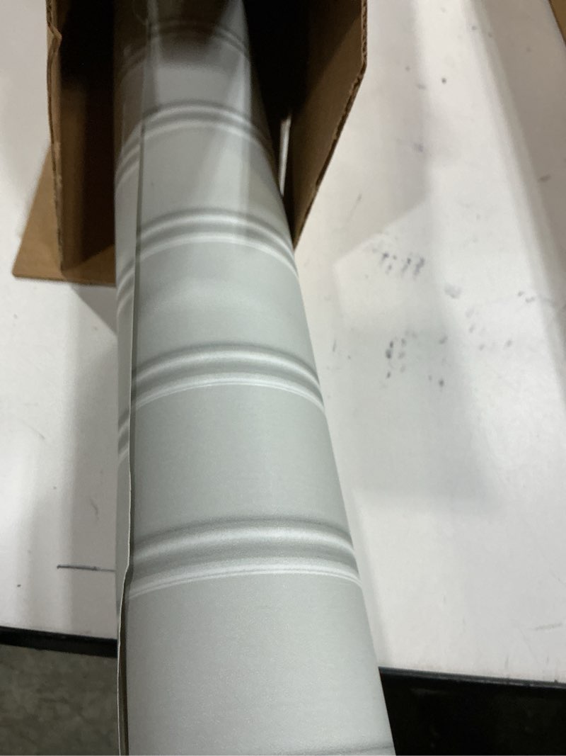 Condition photo showing As Is for RoomMates RMK11995WP Gray Beadboard Peel and Stick Wallpaper