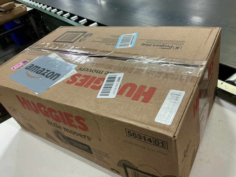 Condition photo showing New/Like New for Huggies Size 3 Diapers, Little Movers Baby Diapers, Size 3 (16-28 lbs), 168 Count (6 Packs of 28), Packaging May Vary