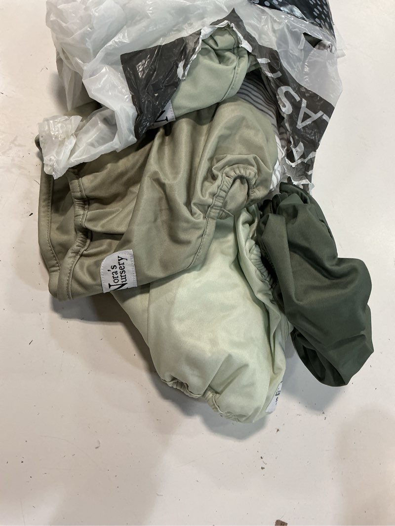 Condition photo showing Good Condition for nora's nursery cloth diaper cover, reusable cover with snap closure, shell for prefold, flat, or fitted inserts, includes wet bag - morning dew