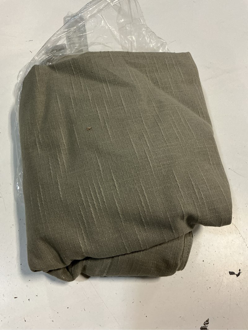 Condition photo showing Good Condition for quince cotton slub room darkening curtain, 48x84, natural single panel