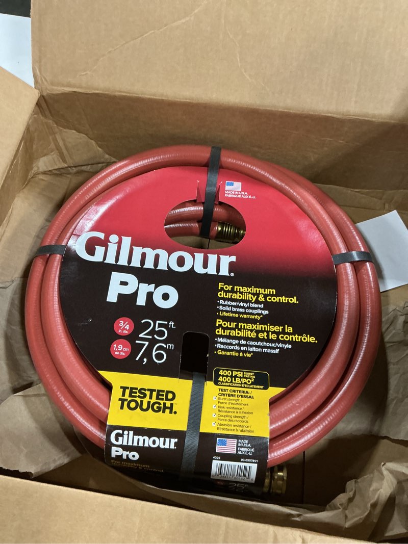 Condition photo showing New/Like New for gilmour 840251-1001 pro commercial hose 3/4 inch x 25 feet, red red 25 feet hose