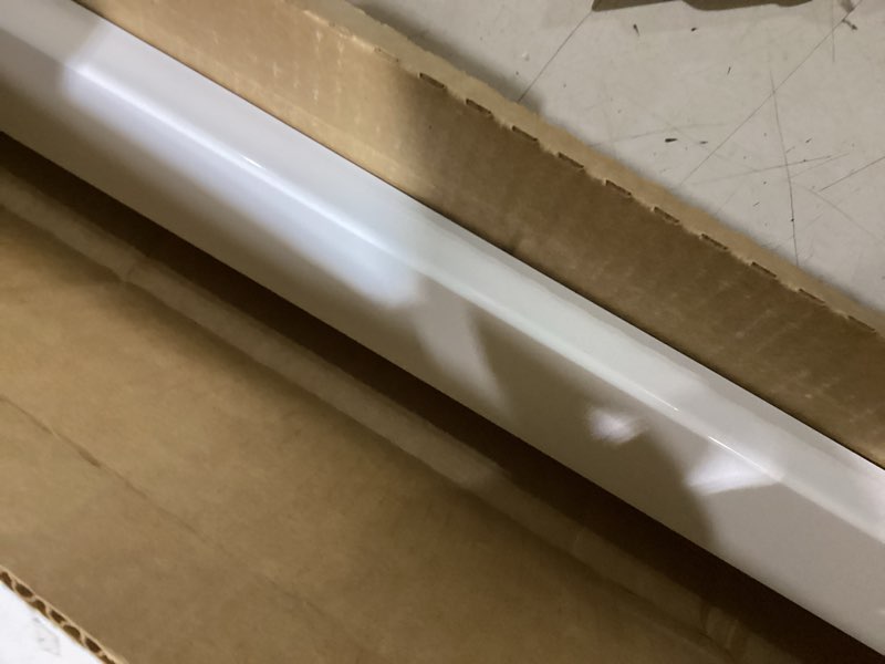 Condition photo showing As Is for project source cultured marble vanity tops 2.37-in h x 37-in l white cultured marble bathroom backsplash