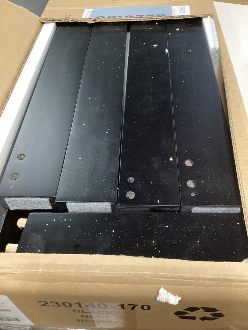 Condition photo showing As Is for Plank+Beam Solid Wood Console Table, 36 Inch, Sofa Table, Narrow Entryway Table for Hallway, Behind The Couch, Living Room, Foyer, Easy Assembly, Black 36" Console Table Black