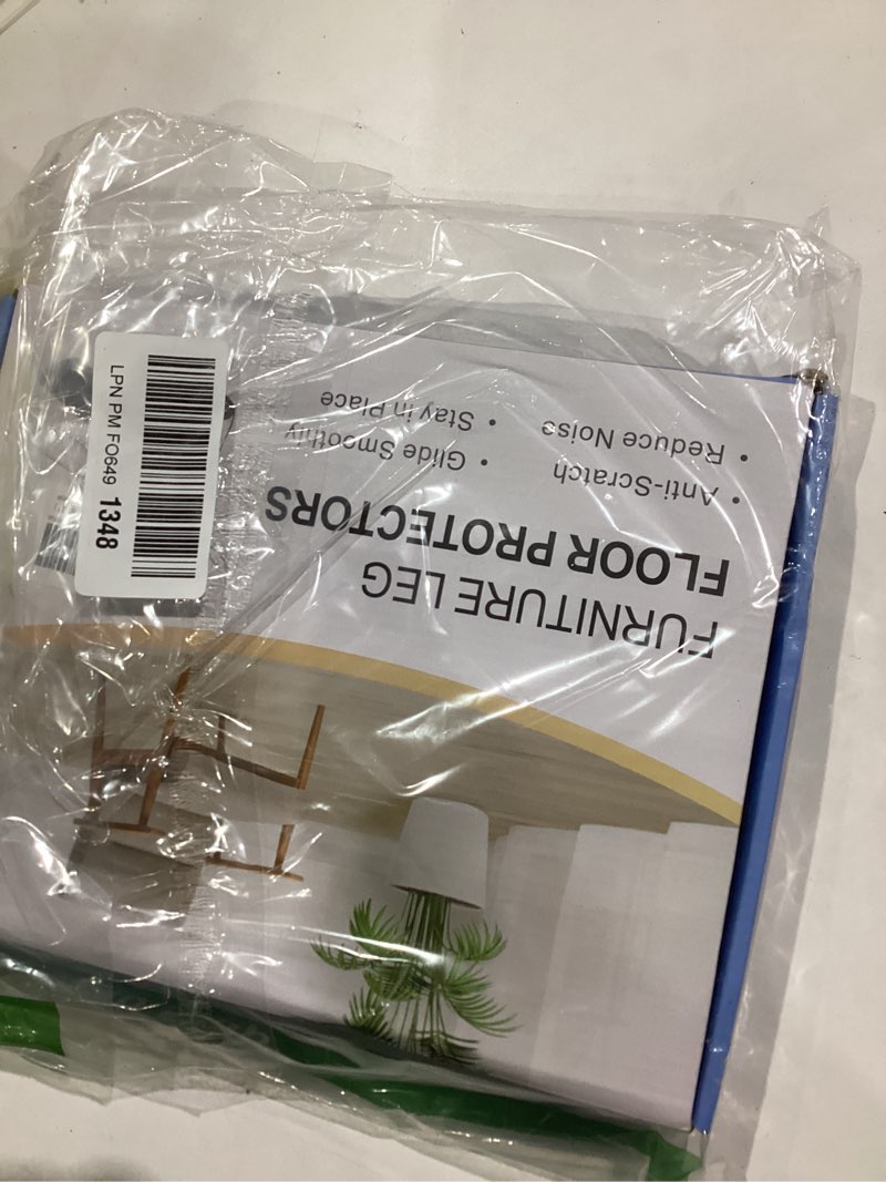 Condition photo showing Good Condition for Ansible 24 Pcs Chair Leg Floor Protectors Square, Silicone Felt Furniture Leg Pads Caps Covers for Hardwood Floors (Fit:1-1/2" to 1-7/8") Square XL Clear