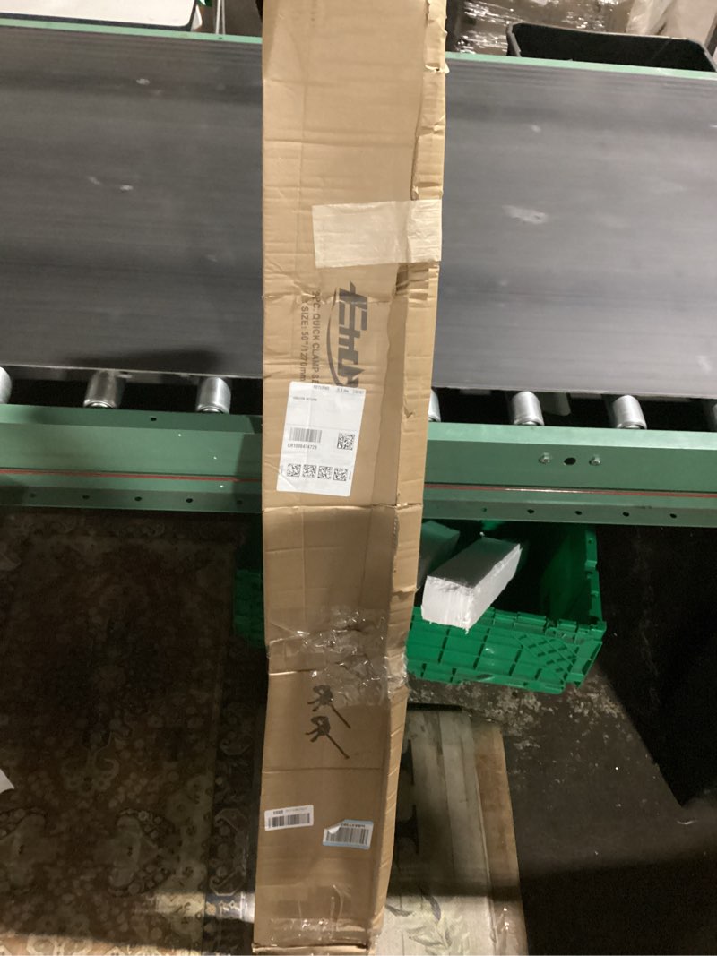 Condition photo showing Good Condition for 50" Bar Clamps for Woodworking 2-Piece, One-Handed Clamp/Spreader, Light-Duty Quick-Change F Clamp with 170 LBS Load Limit, Wood Clamps for Gluing, Carpentry, DIY, and Woodworking
