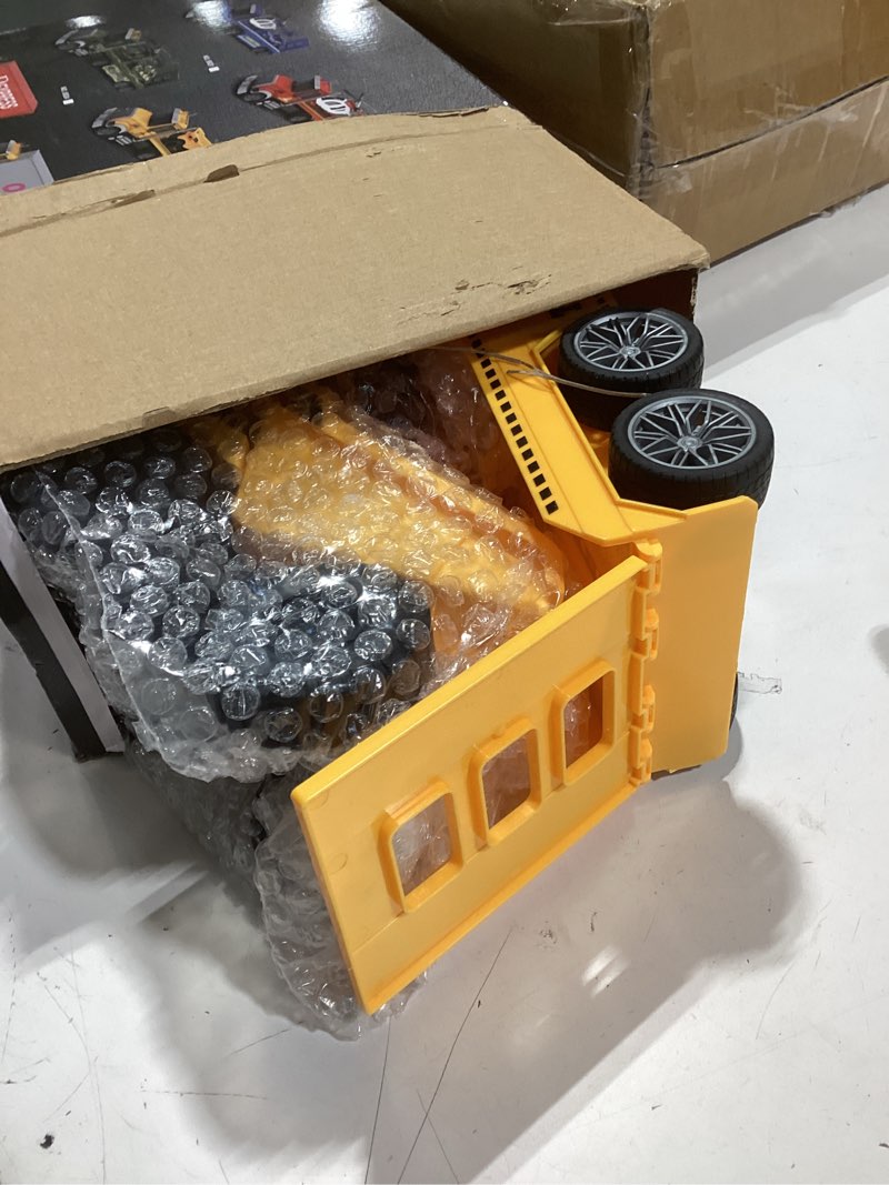 Condition photo showing Good Condition for dwi dowellin 27" large friction powered construction truck car toy with excavator and dump,semi truck toys for 3 4 5 years old toddlers kids boys & girls gift