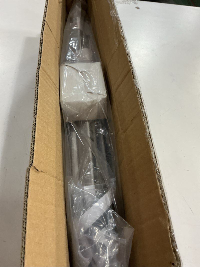 Condition photo showing As Is for no tools no drill cordless mini blinds 20" wx 64" h, 1" l-shaped blades, horizontal vinyl blinds for indoor windows, white 20x64in