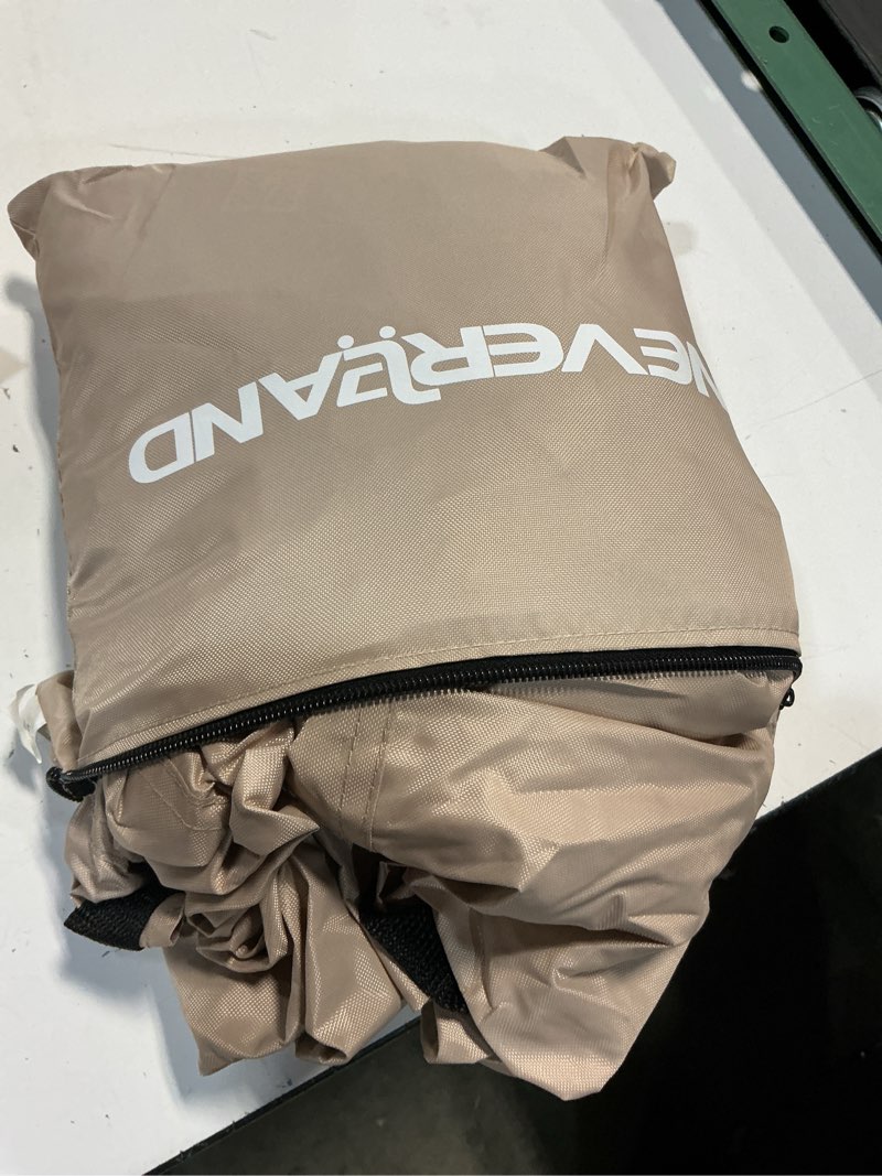 Condition photo showing Good Condition for neverland waterproof patio lounge chair cover, outdoor chaise lounge covers with heavy duty material, 420d waterproof outdoor chairs cover 82l x 57w x 32h inch golden