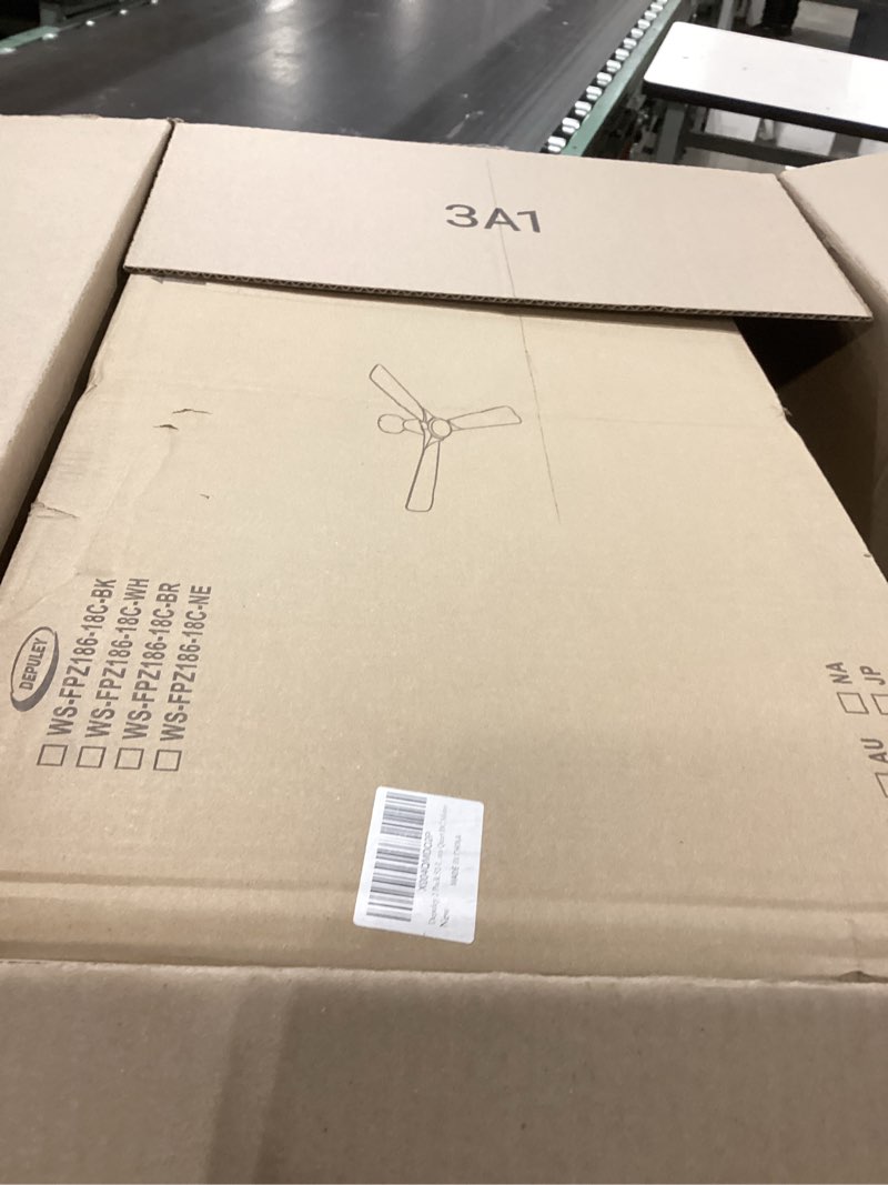 Condition photo showing Good Condition for Depuley 2 Pack Ceiling Fans with Lights: 52-Inch Wood Flush Mount Low Profile Ceiling Fan for Bedroom Living Room - 3 Blades Dimmable Indoor Outdoor Fans with Remote APP Control Ultra Quiet DC Motor Wood 52-Inch