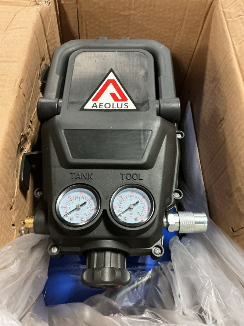 Condition photo showing Good Condition for Air Compressor, 3 Gallon Max 110 PSI Portable Oil Free Tank and Ideal for Painting, Inflation and other Pneumatic Tools.