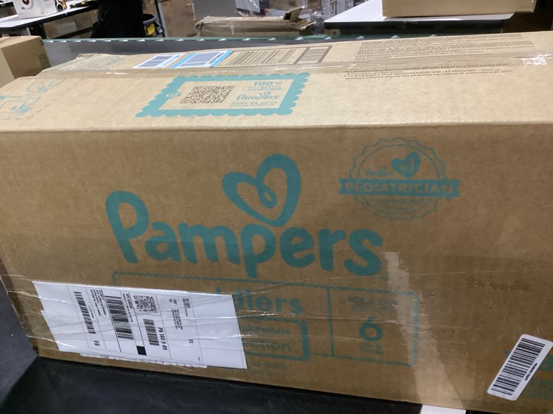 Condition photo showing New/Like New for Pampers Swaddlers Diapers, Size 6 (23-44 lbs), 108 Count, Absorbent, Keeps Baby Dry and Comfortable, Skin Safe Disposable Baby Diaper (Packaging May Vary) Size 6 108