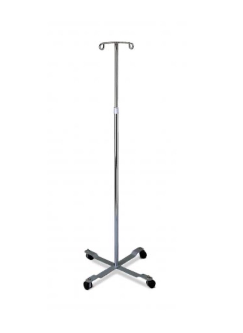 Medline Standard IV Pole With 2 Hooks And 4 Caster, 1 Count, #MDS80441