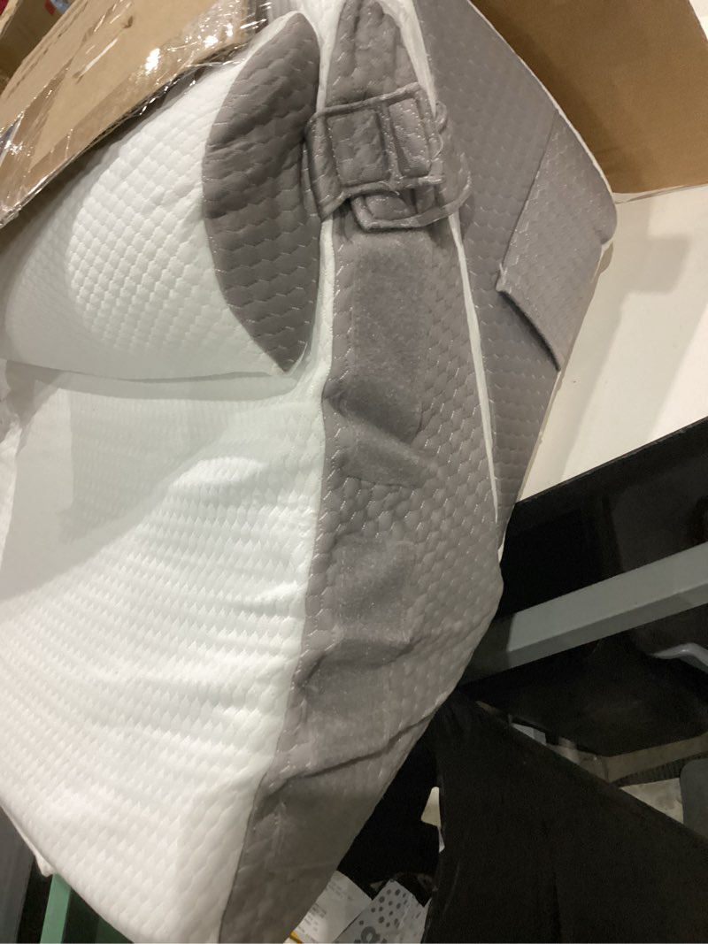 Condition photo showing As Is for ihrat wedge pillow for sleeping,orthopedic adjustable memory foam bed wedge pillows set for leg back pain relief & reading rest