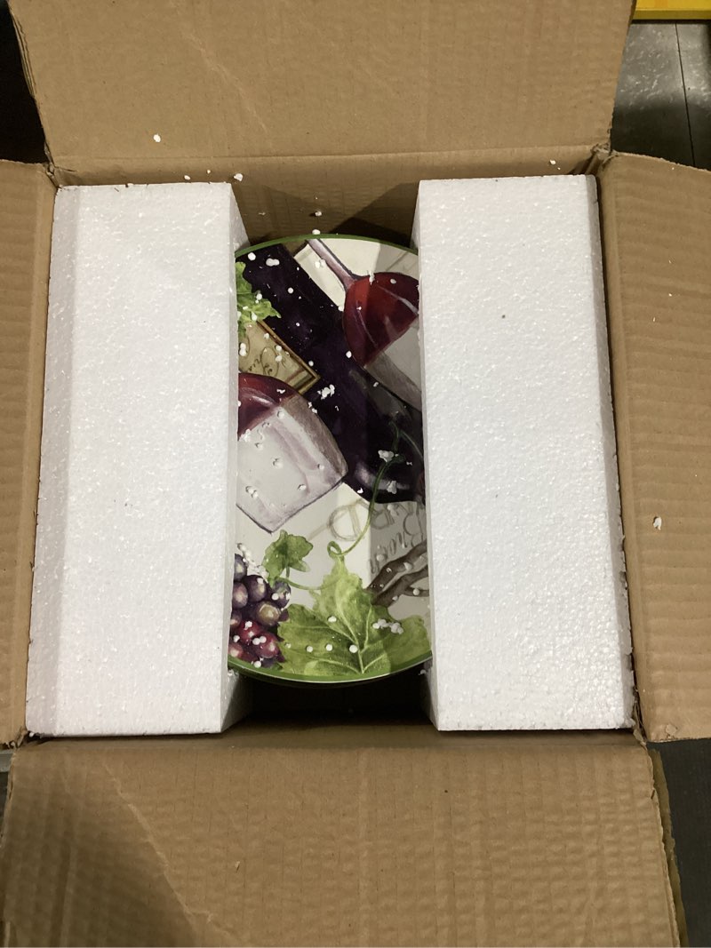 Condition photo showing New/Like New for certified international meadow brook 9" salad/dessert plates, set of 4, 2 assorted designs medium