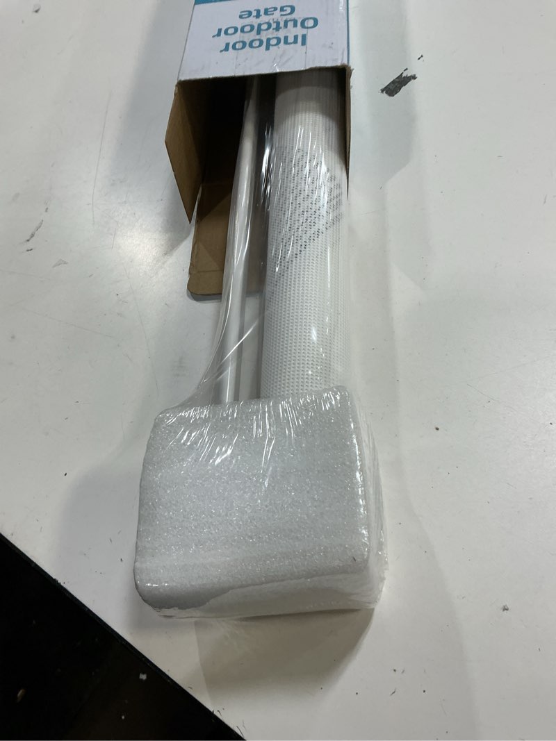 Condition photo showing New/Like New for PRObebi Retractable Dog Gate for The House Extends to 54" Wide 34" Tall, Gates for Baby Indoor, Stair Gate for Outdoor, Staris, Hallways, Doorways, Deck, Porch, Need Drilling A-white 34" Tall x 54" Wide-Need Drilling