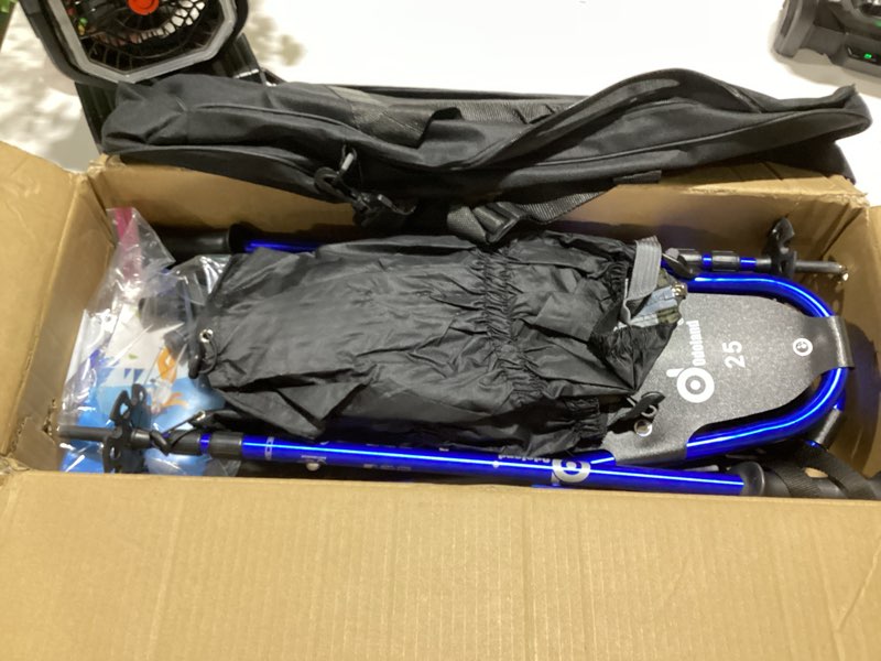 Condition photo showing Good Condition for odoland 21/25/30 inch snowshoes with trekking poles for men women youth, waterproof snow leg gaiters and carrying bag, lightweight aluminum, heel lift, snow shoes easy to wear black (with gaiters) 21"(80-120lbs)