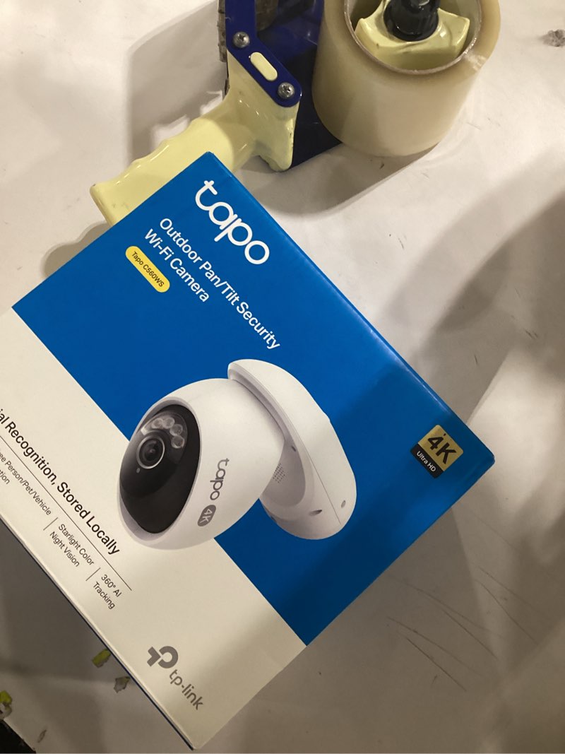 Tapo 4K 8MP Wired Pan/Tilt Outdoor Security Camera, Free Person/Vehicle Detect & 360° View, Color Ni