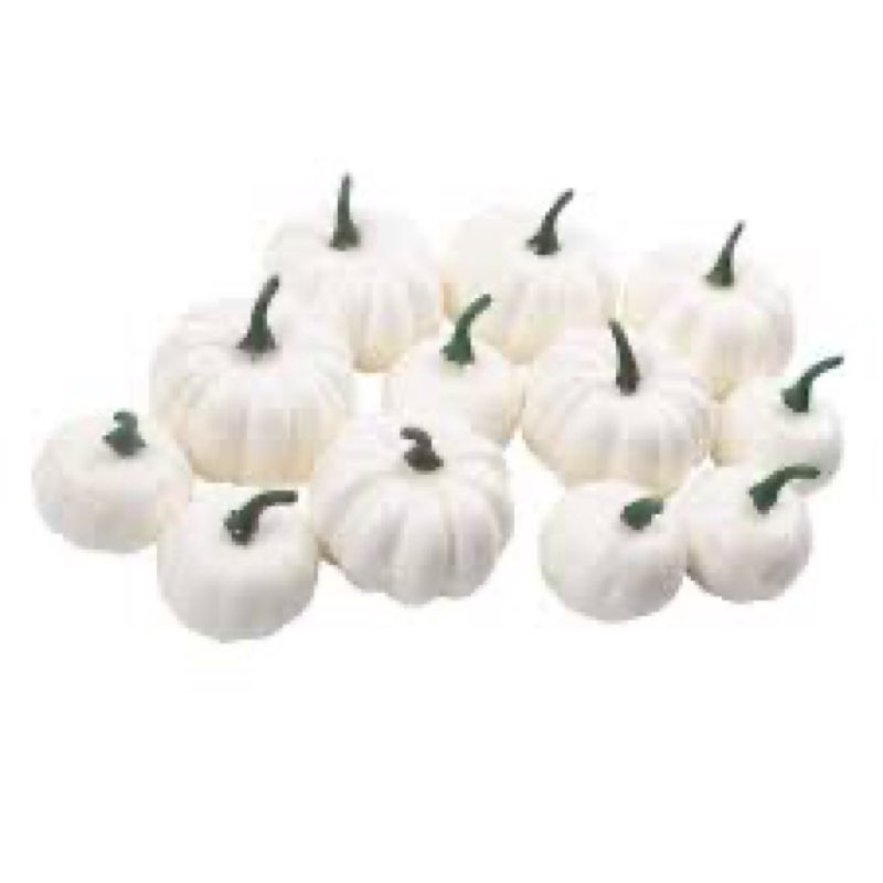 Liliful 80 Pack 4 Inch Fall Harvest white  Artificial Pumpkins Crafts Rustic Decorative Pumpkin Foam Pumpkins Decoration for Halloween Thanksgiving Wedding Dining Table Centerpiece Decorating white 80