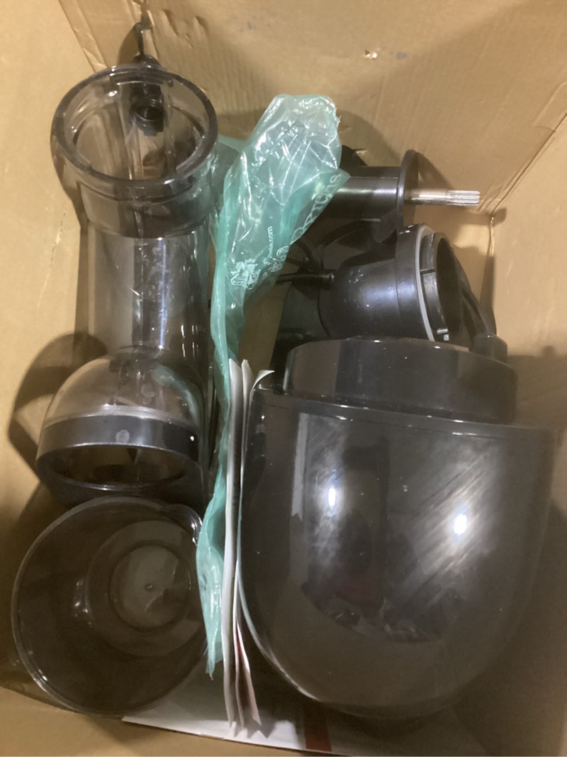 Condition photo showing As Is for Fretta Juicer Machines, Cold Press Juicer, BPA Free Masticating Juicer Machines Vegetable and Fruit, 3-Inch Wide Feeding Chute, Easy to Clean,Quiet and Strong DC Power, 200W(Black)