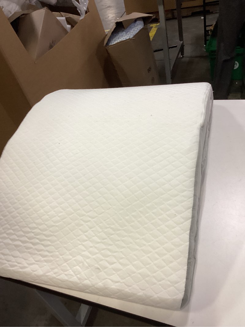 Condition photo showing As Is for Kolbs Bed Wedge Pillow for Sleep Apnea, Acid Reflux, and Back Pain Relief, with Chic Jacquard Cover - Headboard Gerd Pillow Wedges for Sleeping (Standard Width 7.5" Height)