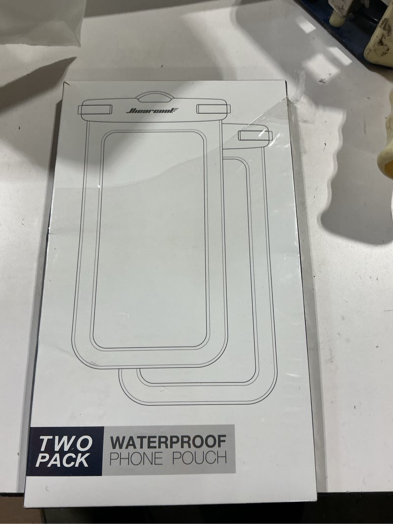 Condition photo showing New/Like New for hiearcool waterproof phone pouch, ipx8 waterproof phone case for iphone 17/16/15/14 pro max, cell phone dry bag for beach & cruise essentials, touch screen, lanyard included, 2 pack (fits up to 8.9”) 1 black & 1 green