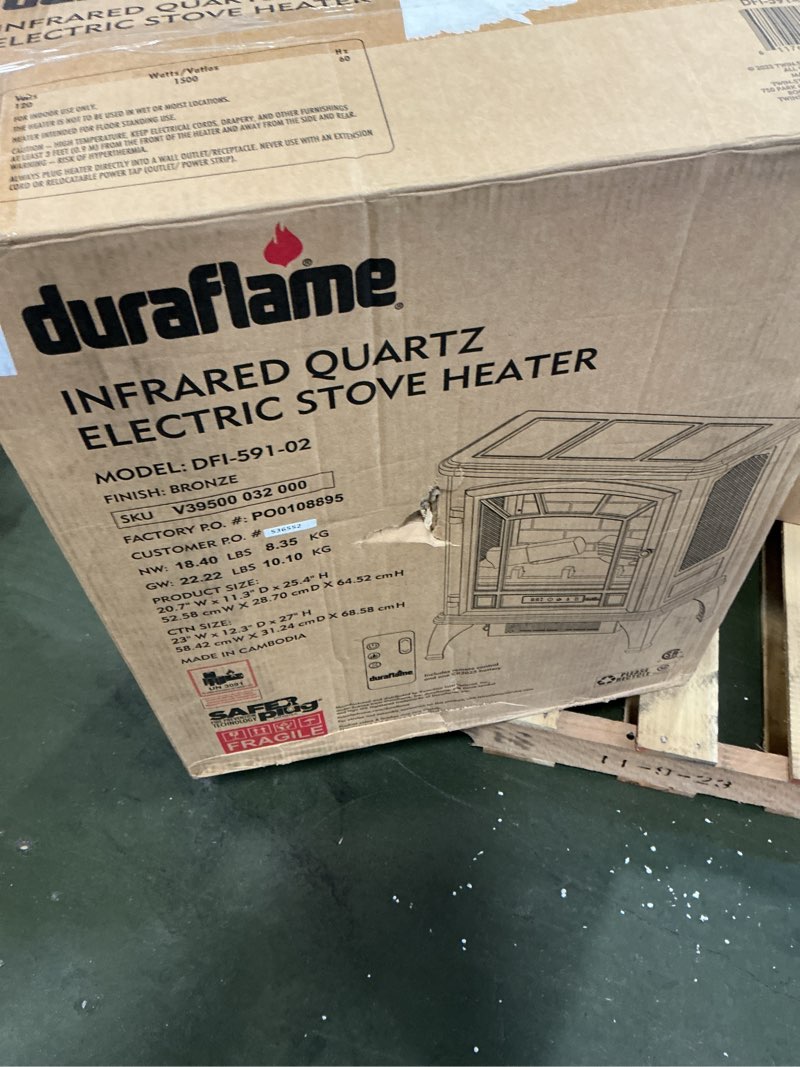 Condition photo showing New/Like New for duraflame Infrared Quartz Electric Stove Heater - DFI-591-02 - Bronze