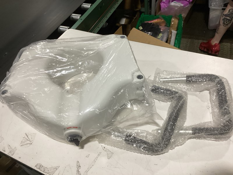 Condition photo showing Good Condition for drive medical 2-in-1 raised toilet seat with removable padded arms - elevated bathroom safety support - secure locking attachment - easy height assistance - durable plastic construction standard