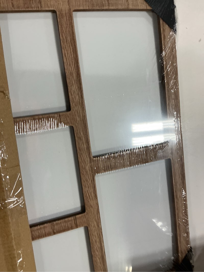 Condition photo showing New/Like New for YESKAY 4x6 Picture Frame Collage for Wall Decor, Multiple Photo Collage Frames with Tempered Glass, 7-Opening for 4 x 6 Picture Frames, Rustic Brown, 1 Pack Rustic Brown 4x6 - 7 Opening(OD:13.3X15.4in)