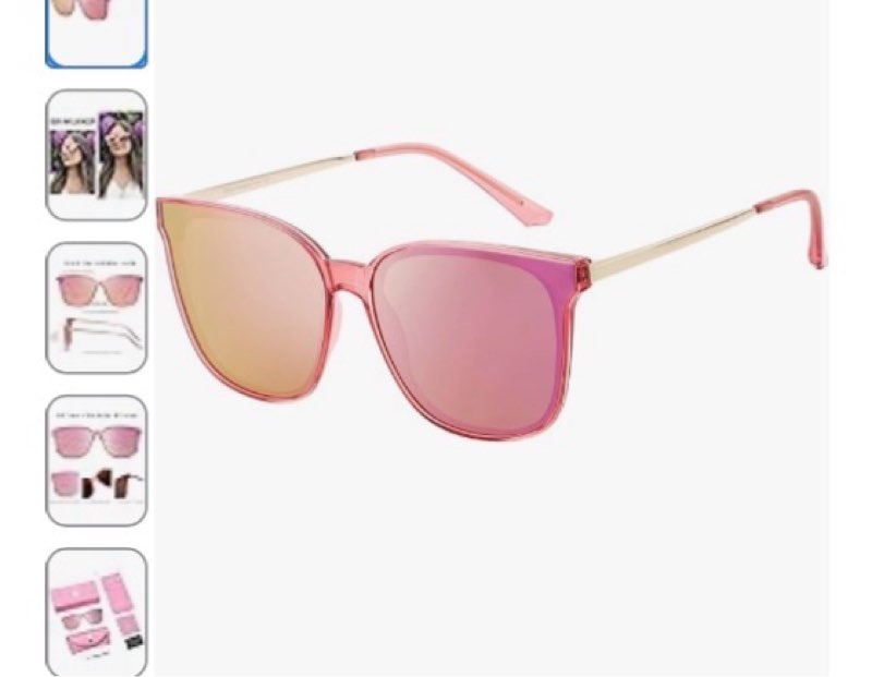 DUCO Oversized Polarized Sunglasses Womens Trendy Mirrored Shades Retro Round Vintage Light Weight UV400 Sun Glasses W016