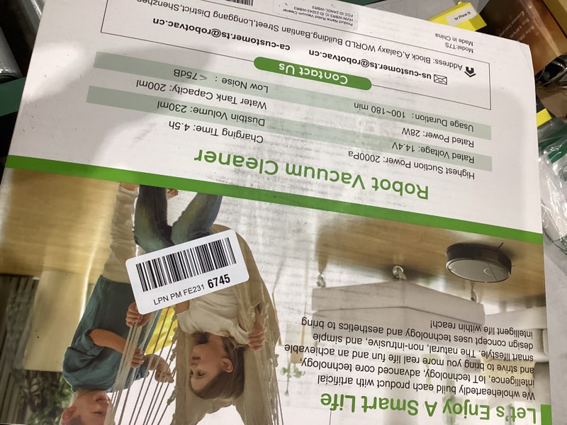 Condition photo showing Good Condition for Robot Vacuum and Mop Combo, 2 in 1 Mopping Robotic Vacuum Cleaner with Schedule, Wi-Fi/App/Remote, Strong Suction, Self-Charging, Slim, Ideal for Hard Floor, Pet Hair, Low-Pile Carpet Black