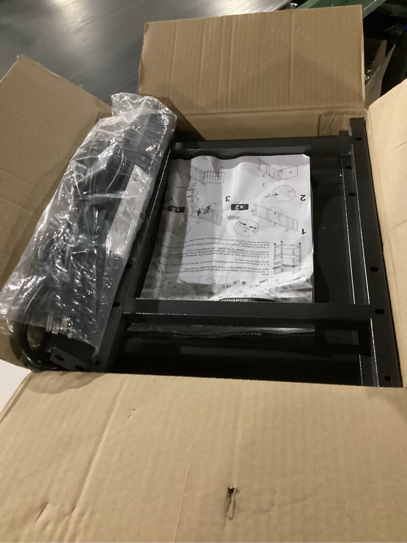 Condition photo showing New/Like New for Power Tool Organizer Cart with Charging Station, 4-Tier Rolling Tool Cart for Garage Storage,Heavy-Duty Floor-Standing Storage Rack with 8-Outlet Power Strip,Supports 500 lbs Large Black