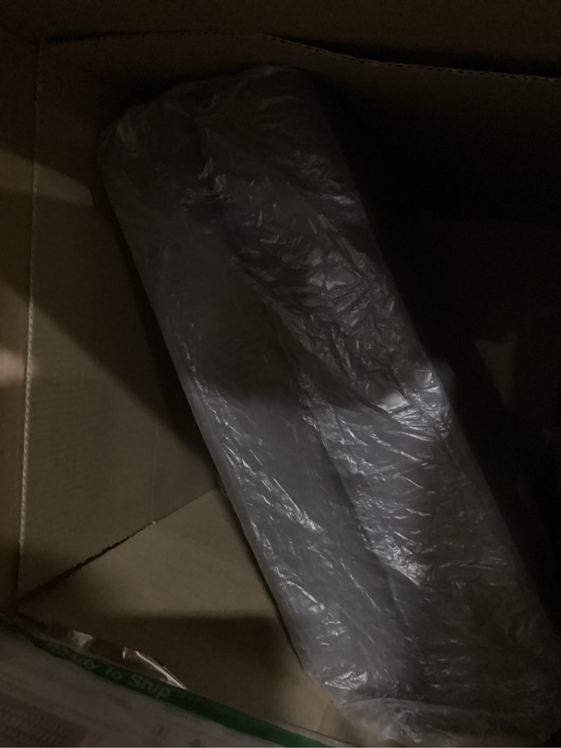 Condition photo showing As Is for Waterproof Outdoor Chair Cushions Set of 2, 19" x 19" x 4" Waterproof & Fade Resistant Seat Cushion for Patio Furniture, Patio Chair Cushion Replacement with Ties and Hidden Zipper (Grey) Grey 19"W x 19"D x 4"T