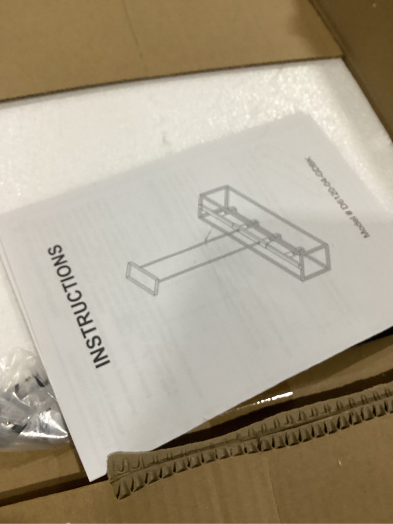 Condition photo showing As Is for 4-Light Dining Room Light Fixture,Black Farmhouse Kitchen Island Lighting,Rustic Pendant Light Over Table with Adjustable Rods,Modern Linear Chandeliers for Dining Room Kitchen Island Gold 4 Lights