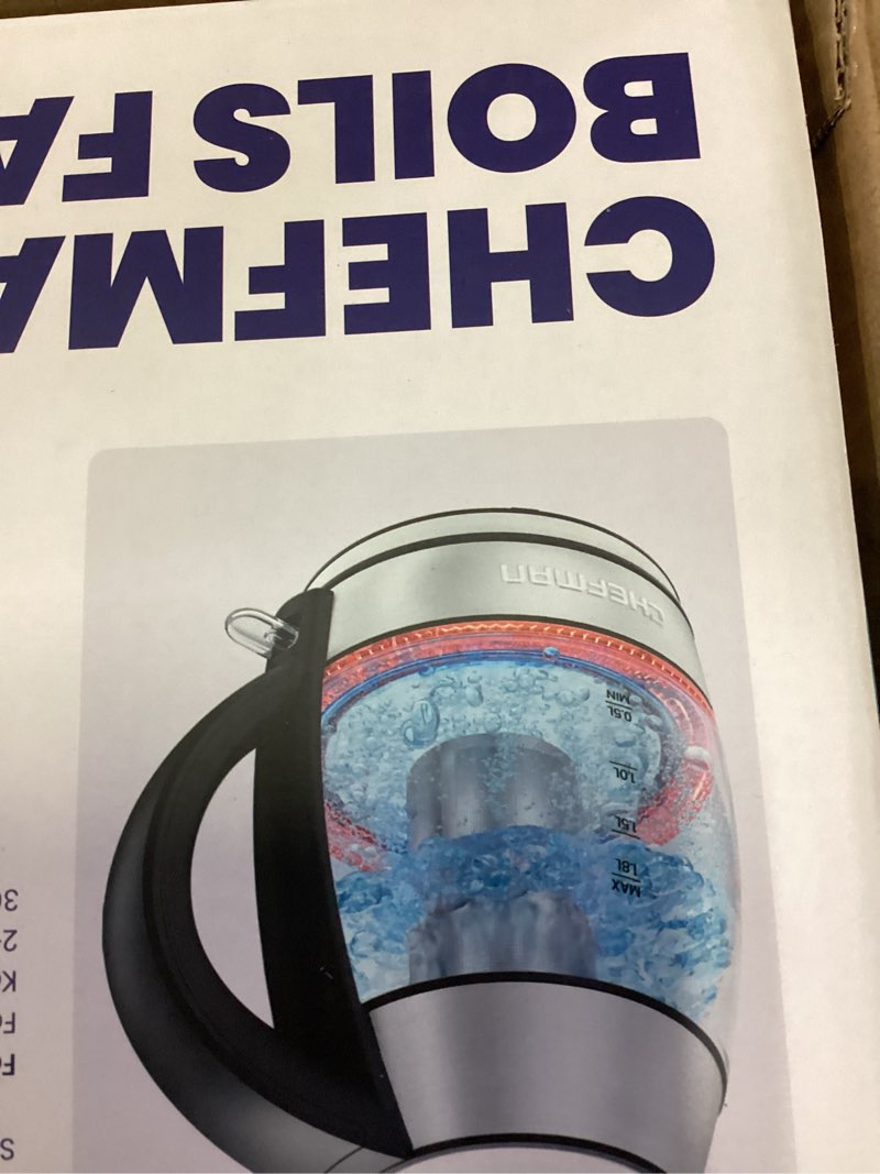 Condition photo showing Good Condition for chefman rapid-boil 1.8l electric tea kettle w/ keep warm and tea infuser - stainless steel, new