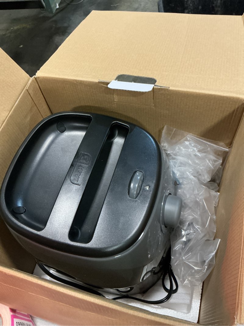 Condition photo showing Good Condition for dash tasti-crisp™ air fryer - aircrisp® technology - compact design with adjustable temperature control - nonstick fry basket & auto shut-off feature - 2.6 quarts - cool grey grey 2.6 qt.