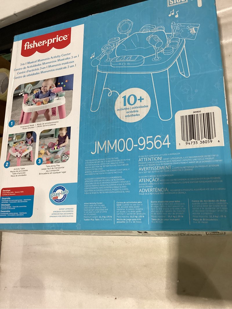 Condition photo showing Good Condition for fisher-price baby to toddler toy 3-in-1 musical moments activity center & play table with music ligh