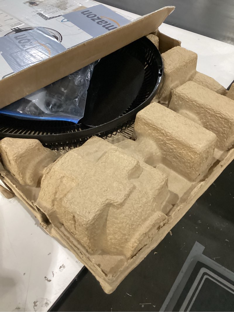 Condition photo showing New/Like New for BLACK+DECKER 16 Inches Stand Fan with Pedestal Base, Height Adjustable Pedestal Fan with Remote and Touch Control Panel, Free Standing Fan with 90-Degree Oscillating and 3-Speed Settings, Black