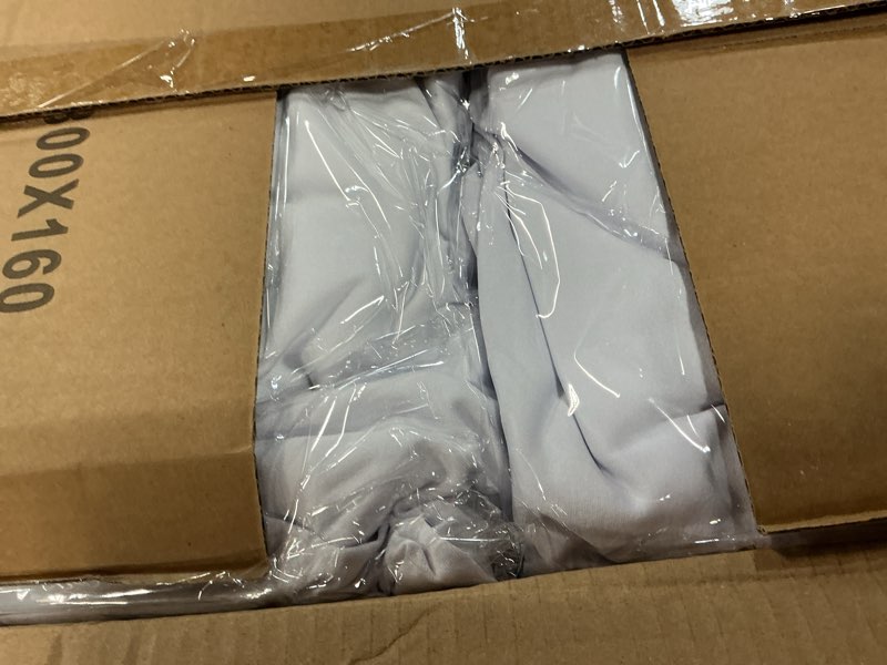 Condition photo showing New/Like New for fitted round table covers 5ft-spandex elastic table cloths 6 pack 60 inch-white small stretch folding tablecloth for weddings banquets restaurant buffet event parties vendor stand tables white 60" round | 6 pack