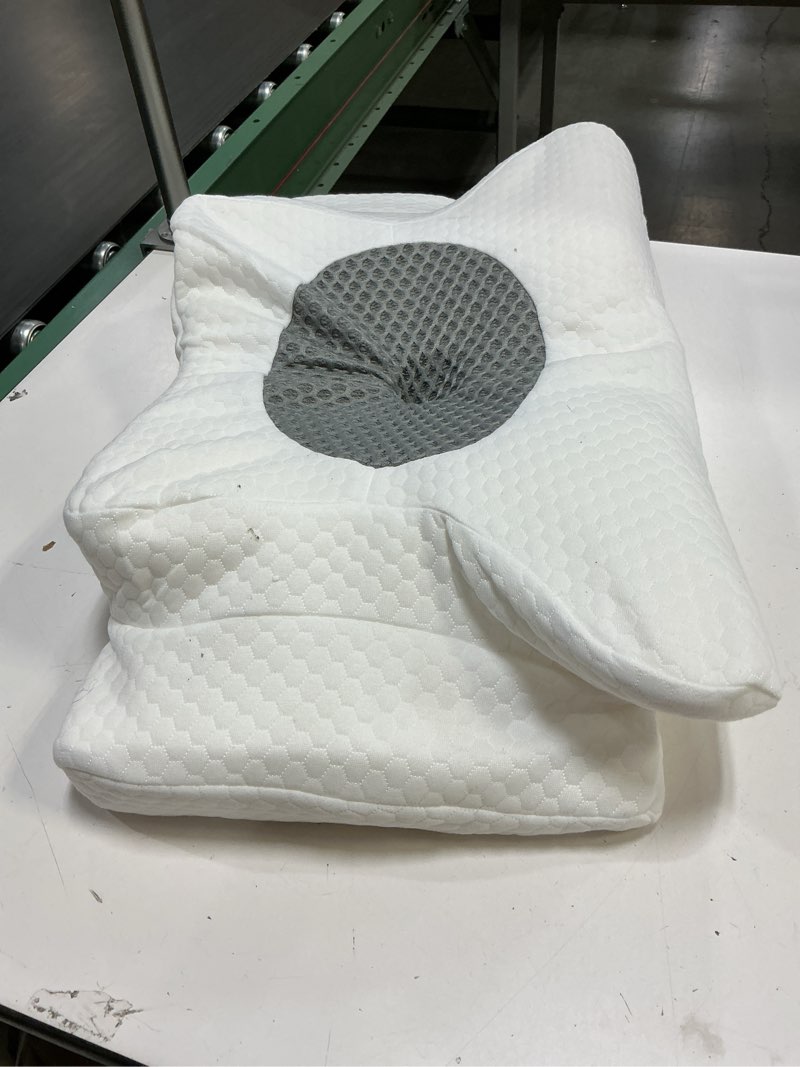 Condition photo showing Good Condition for Sleep Doctor Approved Cervical Neck Pillow for Sleeping, Ergonomic Contour Side Sleeper Pillows for Adults, Cooling Orthopedic Pillow for Pain Relief Support, Memory Foam Pillows Back Stomach Sleepers