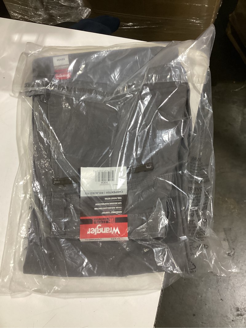 Condition photo showing New/Like New for Wrangler Riggs Workwear Men's Ripstop Carpenter Jean 32W x 34L Slate