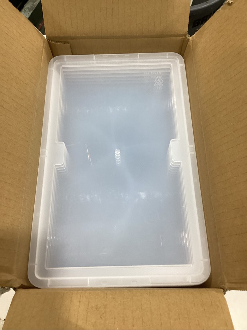Condition photo showing Good Condition for citylife 7.8 qt 6 pack small storage bins plastic storage container stackable box with lids for organizing, clear white clear white 7.8 qt(6 pack)