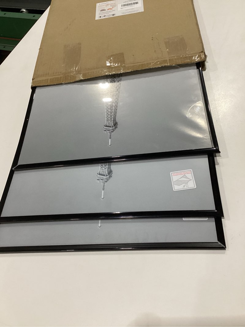 Condition photo showing New/Like New for upsimples 16x24 Picture Frame Black 3 Pack, Scratch-Proof Poster Frames 16 x 24 for Photo Gallery - Slide-In Strips, Horizontal or Vertical Wall Mounting Black 16x24