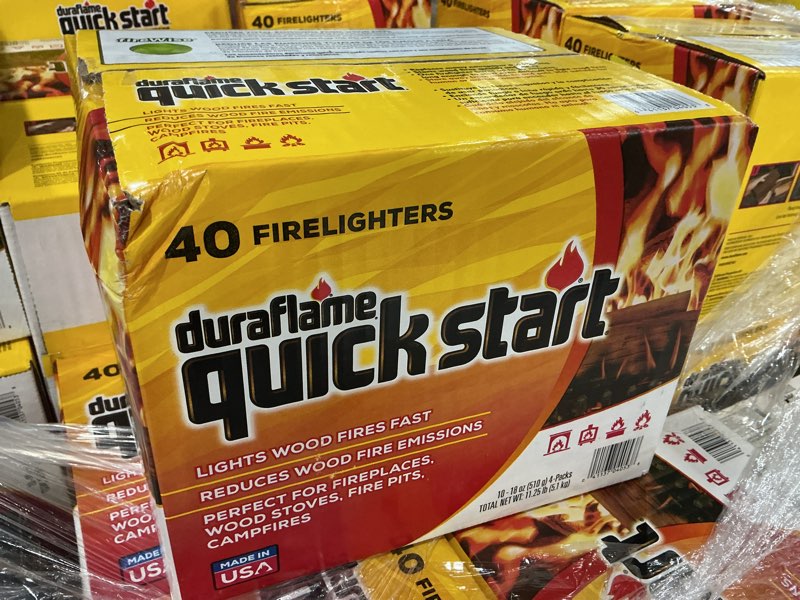 Condition photo showing New/Like New for duraflame quick start wood fire starter, 40-pack case