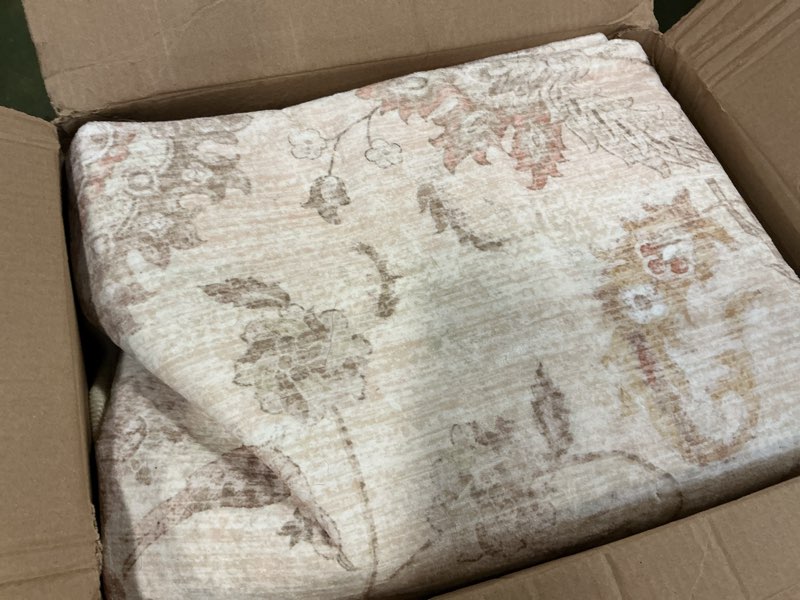 Condition photo showing Good Condition for 6x9 Soft Washable Area Rugs for Living Room and Bedroom, Non-Slip Stain Resistant Indoor Carpet, Cozy Floor Mat for Dining Room, Office, Under Table?Stain Resistant Persian Beige Floral Beige 6' x 9' (Rectangular)