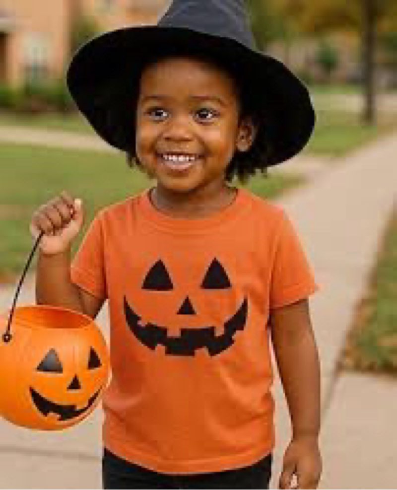 Toddler Baby Girl Boy Halloween T-Shirt Short Sleeve Tops Pumpkin Smile Face Fun Tee Clothes 1-5 Yea