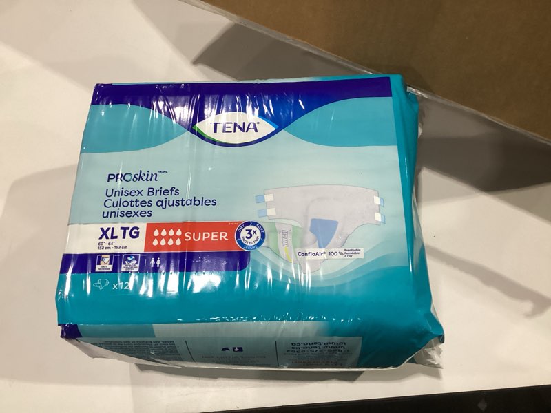 Condition photo showing New/Like New for tena proskin unisex incontinence adult diapers  maximum absorbency  xlarge  12 count