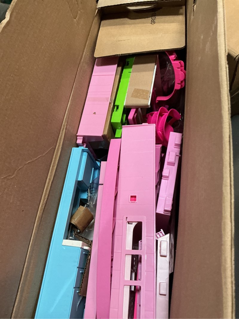 Condition photo showing Good Condition for Barbie Dreamhouse, Pool Party Doll House with 75+ Pieces and 3-Story Slide, House Playset, Pet Elevator and Puppy Play Areas
