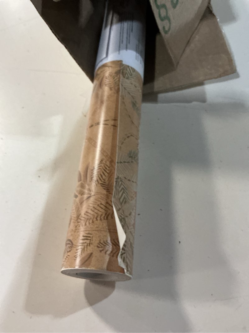 Condition photo showing Good Condition for chris loves julia x nuwallpaper melograno wheat peel and stick wallpaper, wheat botanical removable contact paper for walls, self adhesive wall covering for bedroom living room accent wall