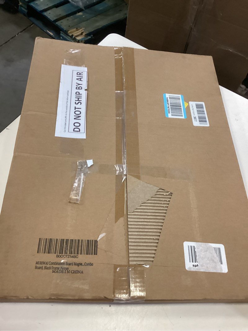 Condition photo showing New/Like New for Combination Board Magnetic Dry Erase Board & Corkboard,24''x18'' Combo Board, Black Frame 24x18